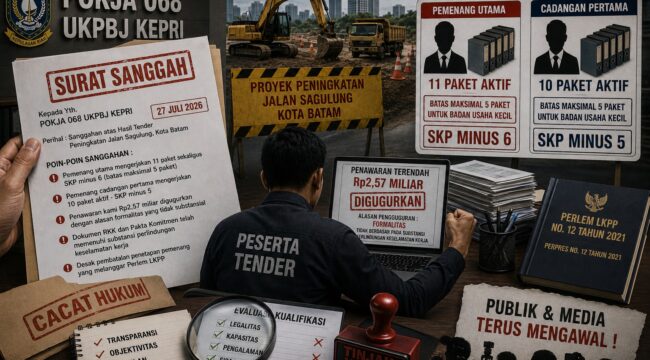 Ilustrasi dugaan pelanggaran ketentuan Sisa Kemampuan Paket (SKP) dalam tender proyek jalan